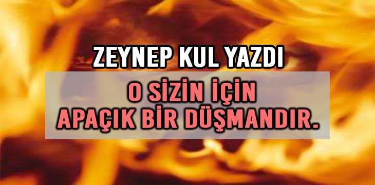 O SİZİN İÇİN APAÇIK BİR DÜŞMANDIR.