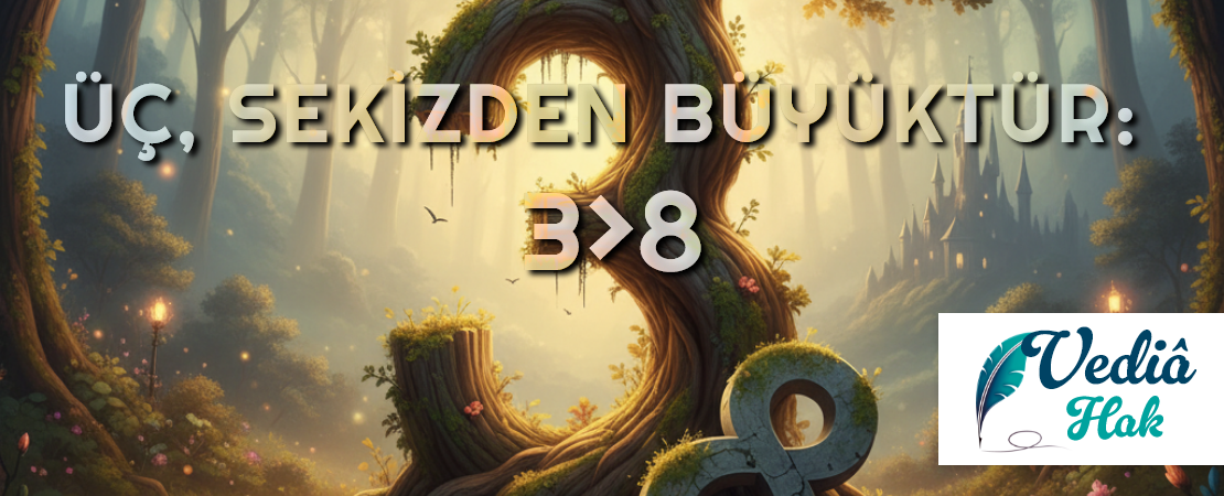 ÜÇ, SEKİZDEN BÜYÜKTÜR: 3>8