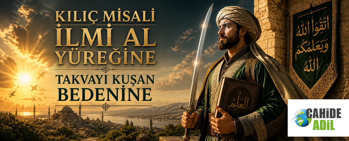 KILIÇ MİSALİ İLMİ AL YÜREĞİNE, TAKVAYI KUŞAN BEDENİNE