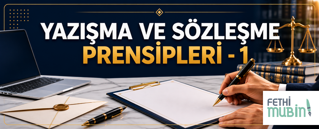 YAZIŞMA VE SÖZLEŞME PRENSİPLERİ – 1