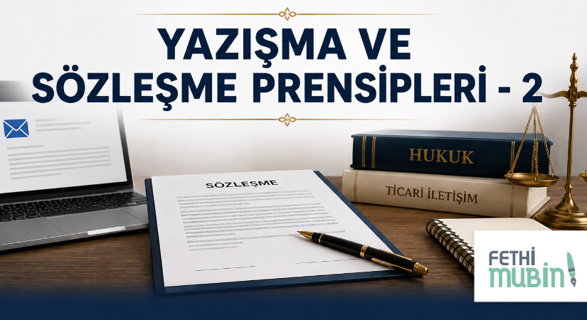 YAZIŞMA VE SÖZLEŞME PRENSİPLERİ – 2