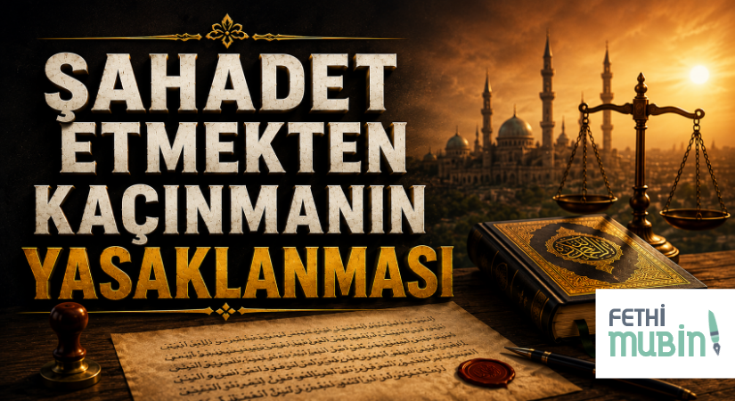 ŞAHADET ETMEKTEN KAÇINMANIN YASAKLANMASI